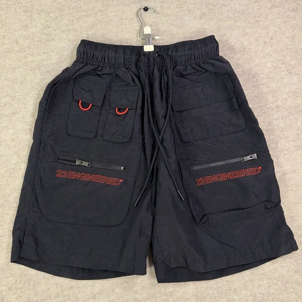 Jordan 23 Engineered Utility Cargo Shorts Loose Mens M Black Nylon CN7298-011